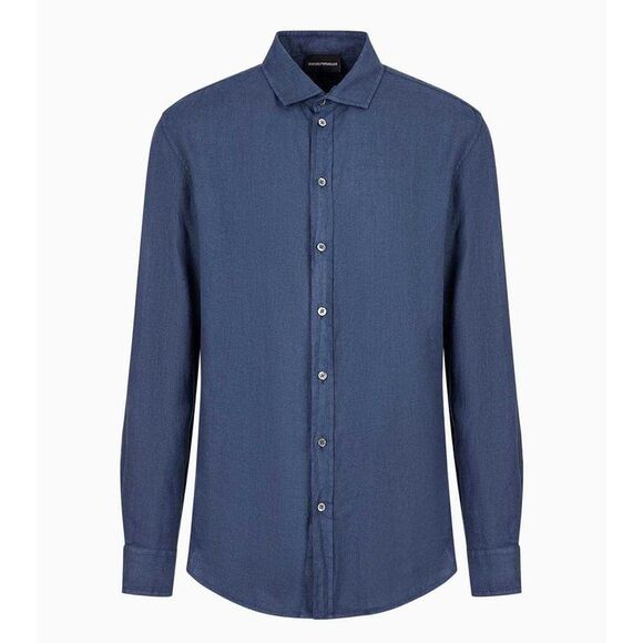 Emporio Armani Other - Emporio Armani Mens Plain Cotton Shirt / Blue